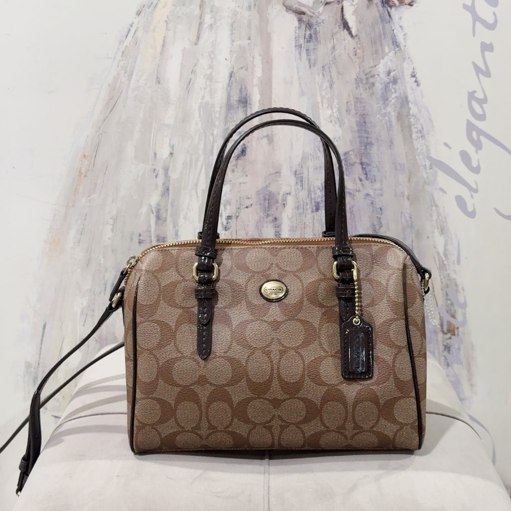 Coach F49862 Peyton Signature Bennett Mini Satchel Handbag Crossbody Bag - Picture 4 of 12